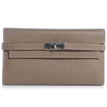 Hermes Epsom Kelly Longue Wallet Etoupe 1 of 9