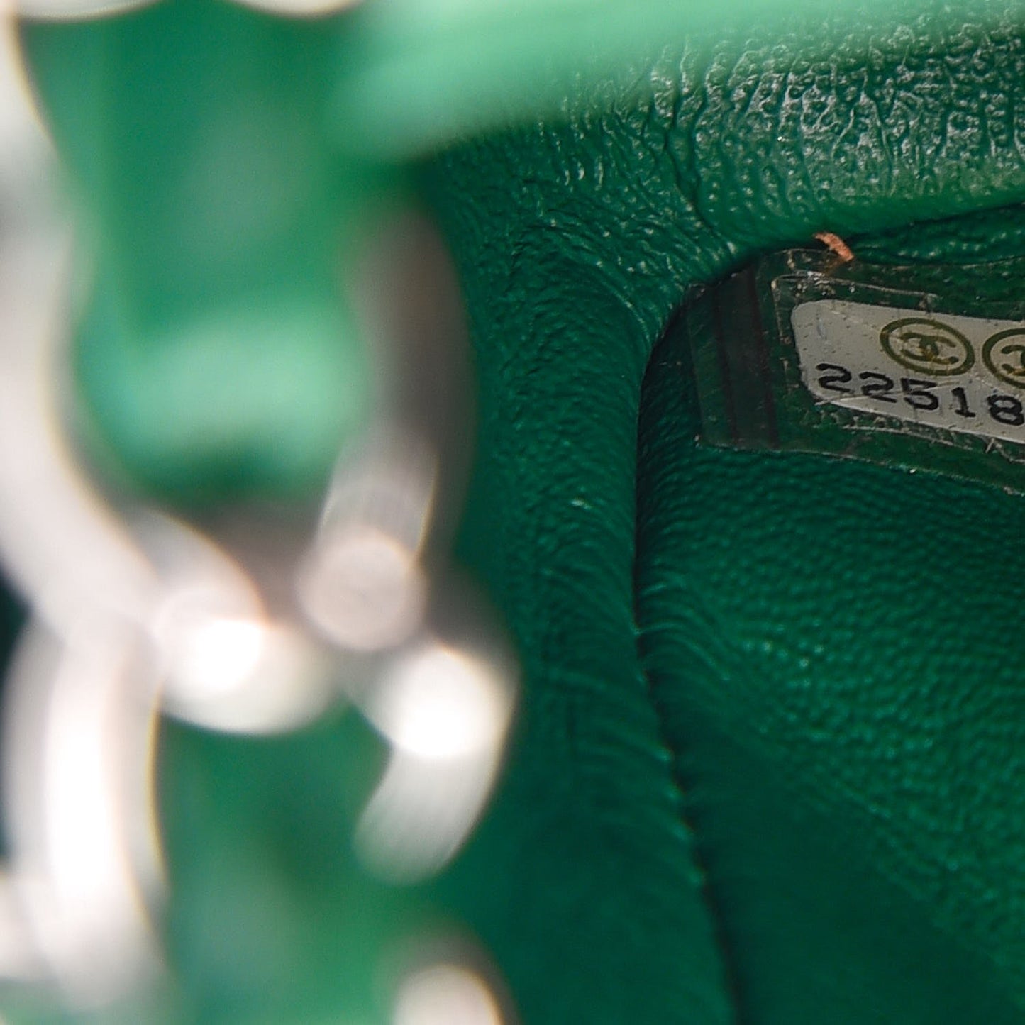 Lambskin Quilted Mini Square Flap Green