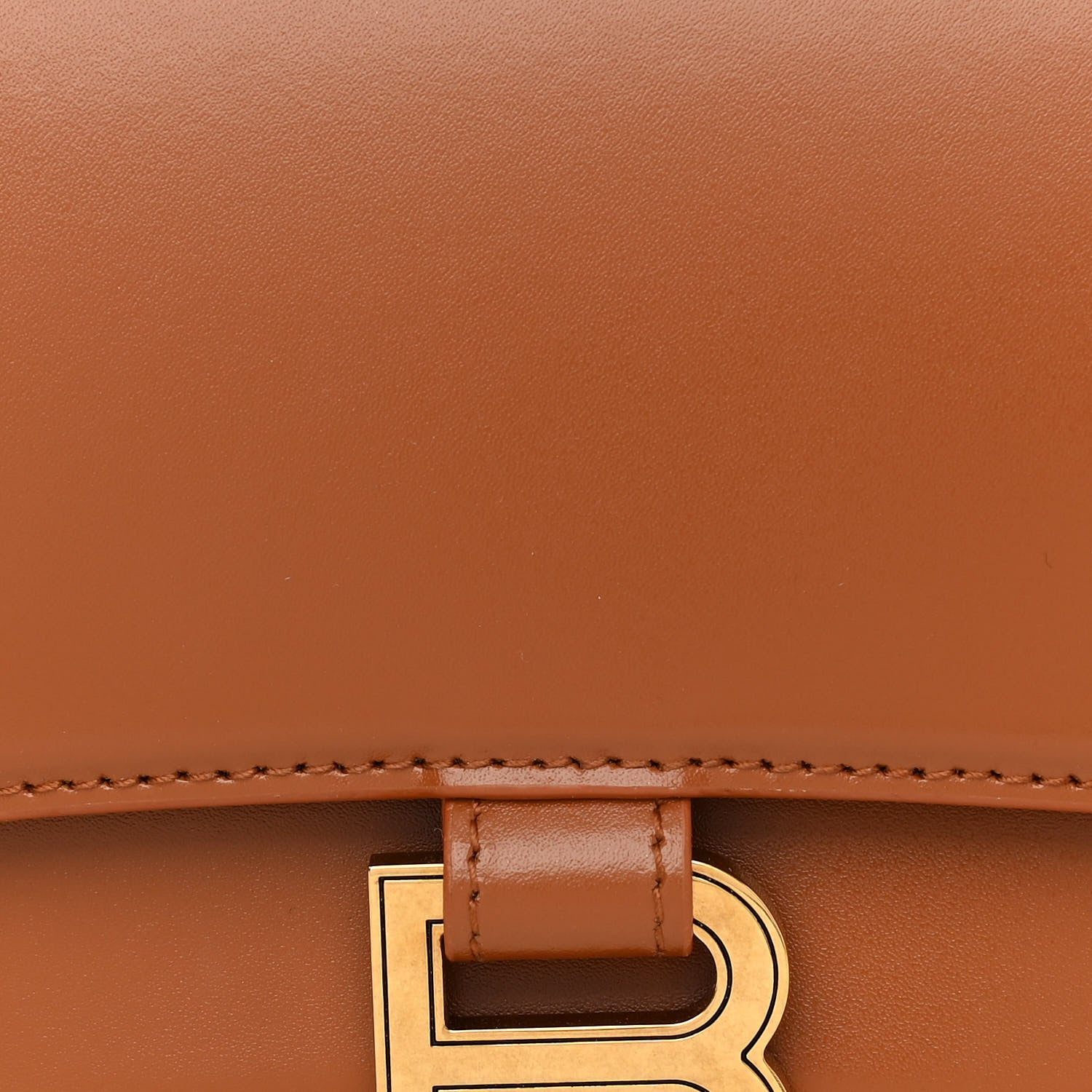 Balenciaga Shiny Box Calfskin Small Hourglass Top Handle Bag Camel 8 of 12
