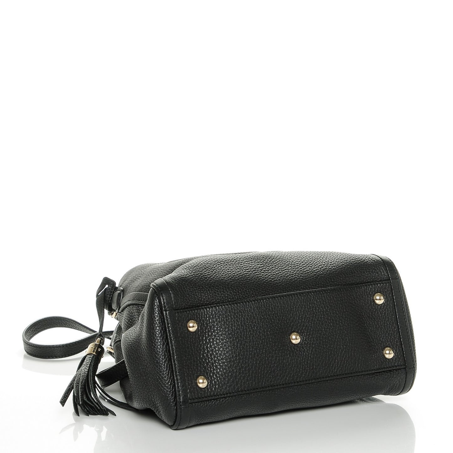 Pebbled Calfskin Small Soho Shoulder Bag Black