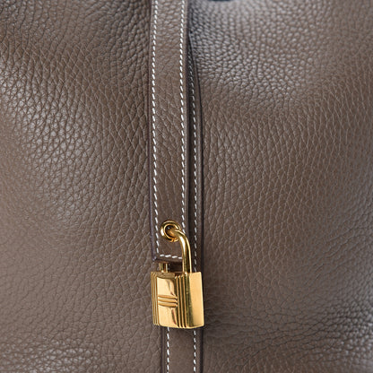 Hermes Taurillon Clemence Picotin Lock 22 MM Etoupe 8 of 10
