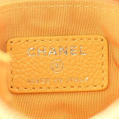 Chanel Caviar Quilted Small Cosmetic Case Yellow 6 of 7