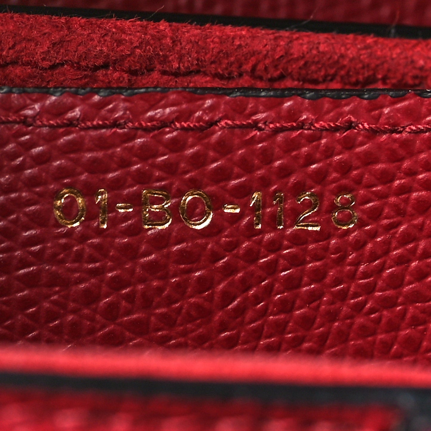 Grained Calfskin Saddle Bag Red