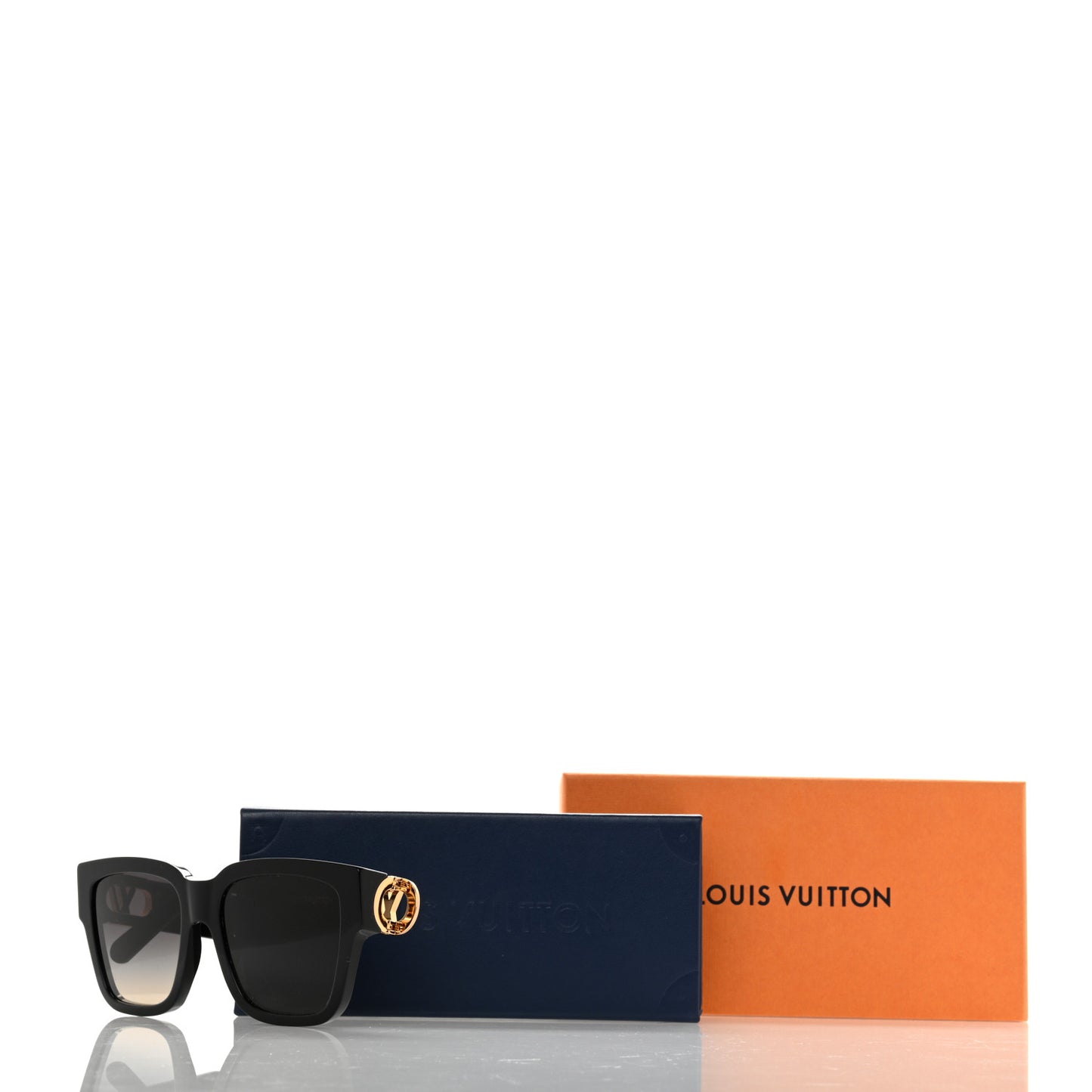 Acetate LV Link PM Square Sunglasses Z1566W Black