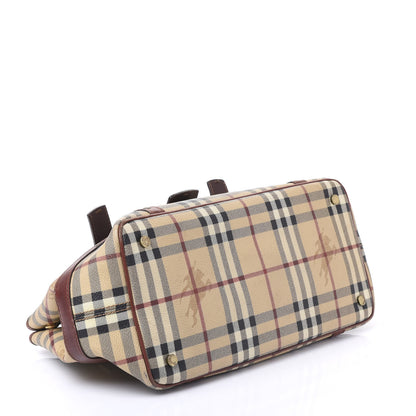 Burberry Haymarket Check Buckle Satchel Chocolate 3 of 10