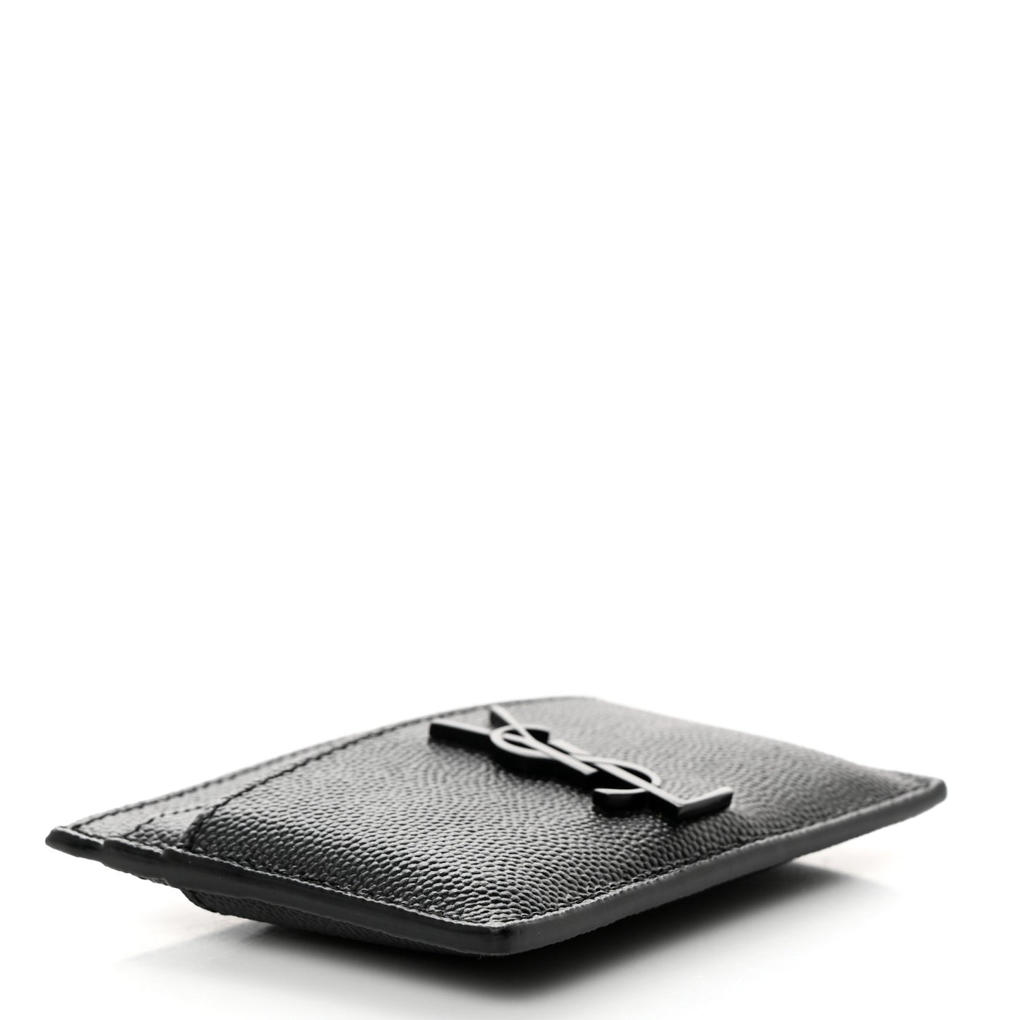 Grain De Poudre Monogram Credit Card Case Black