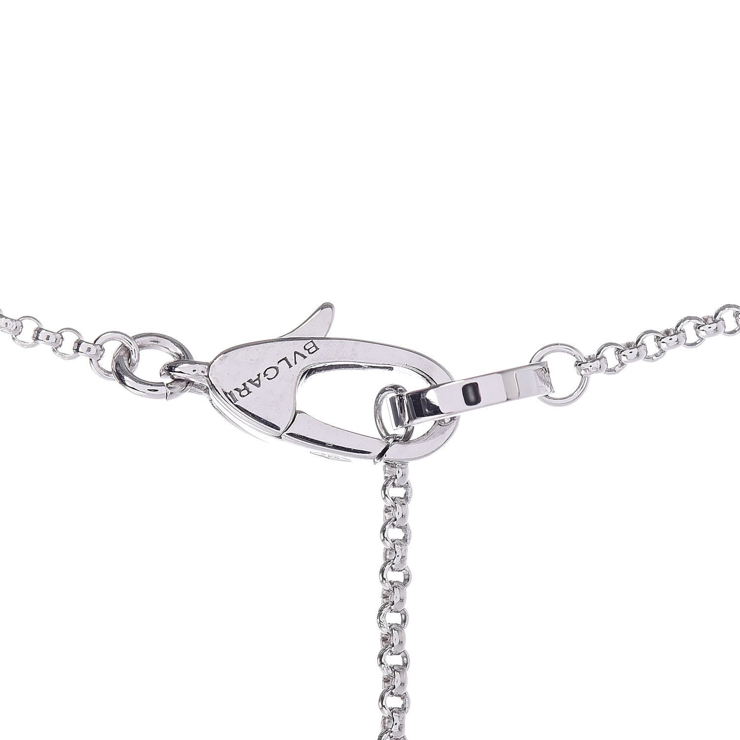 18K White Gold Diamond Parentesi Pendant Necklace