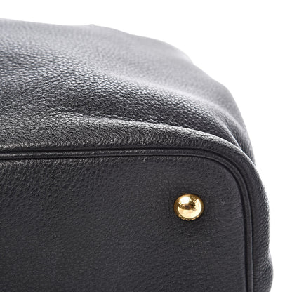 Prada Vitello Daino Tote Black 10 of 12