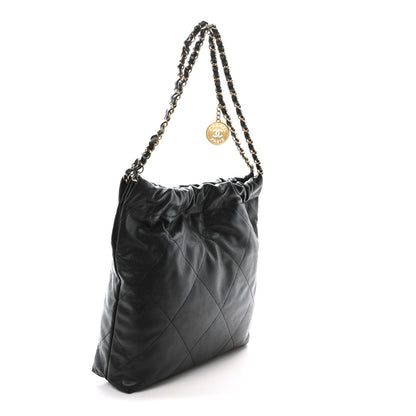 Chanel Shiny Caviar Quilted Small Chanel 22 Black 4 of 11