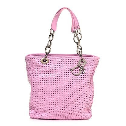 Christian Dior Lambskin Woven Dior Soft Shopping Tote Pink 1 of 16