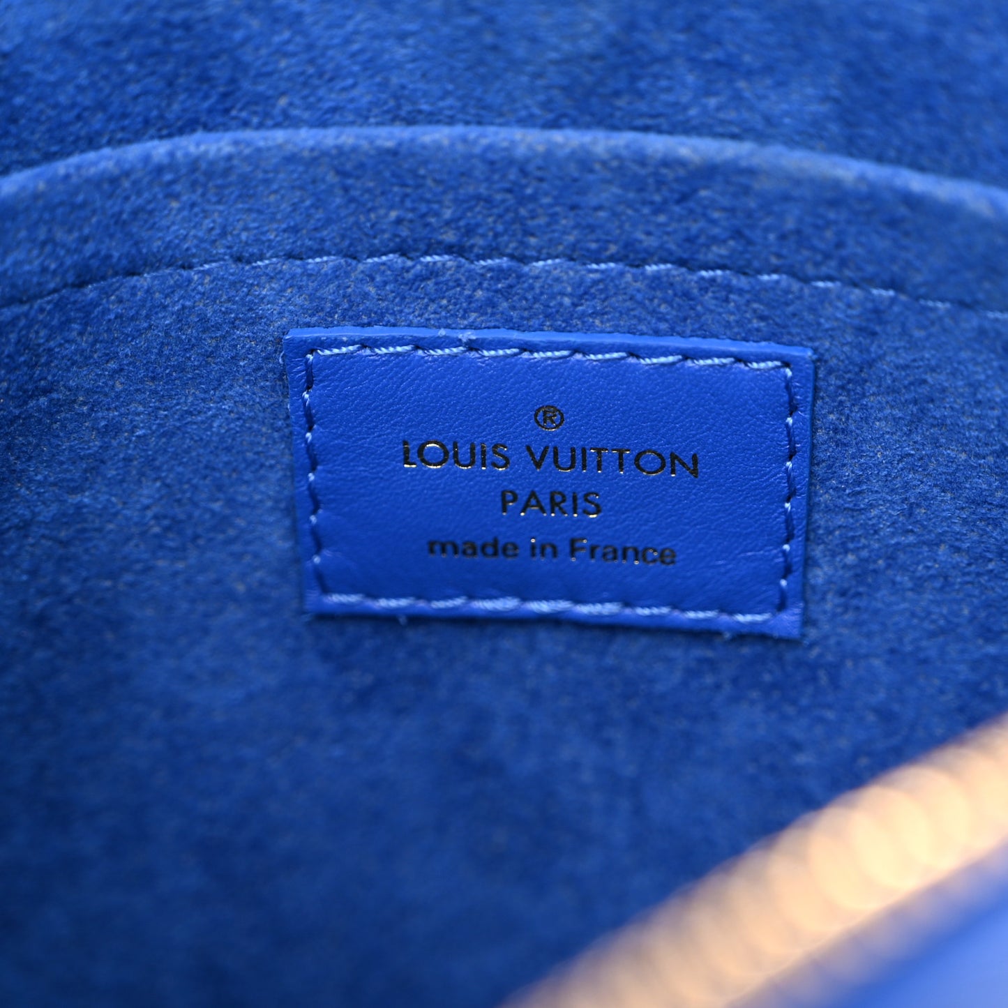 Calfskin New Wave Camera Bag Bleu Neon