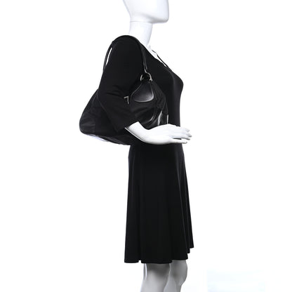 Prada Nylon Calfskin Buckle Shoulder Bag Black 2 of 14