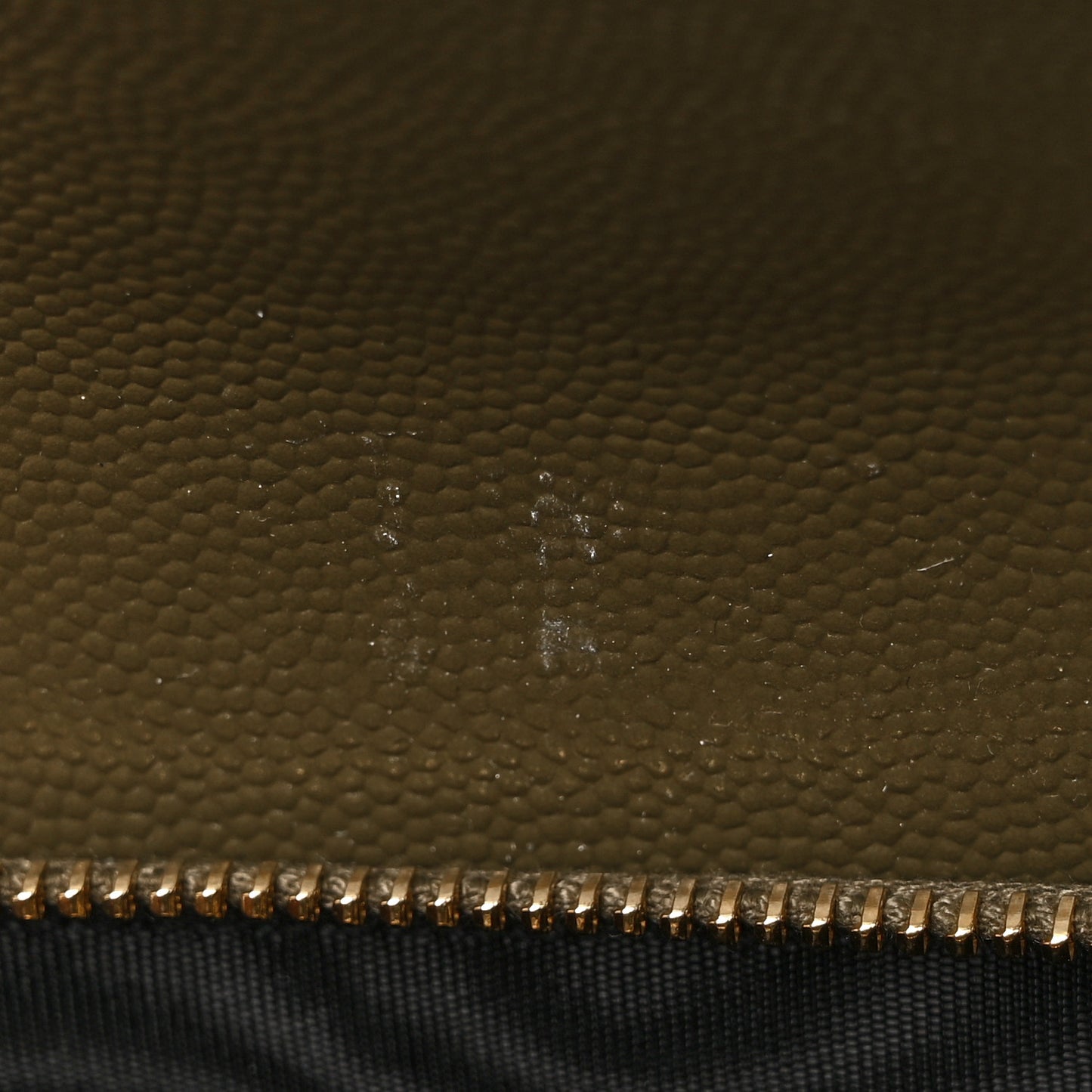 Grain De Poudre Mixed Matelasse Triquilt Monogram Compact Tri Fold Wallet Military Olive