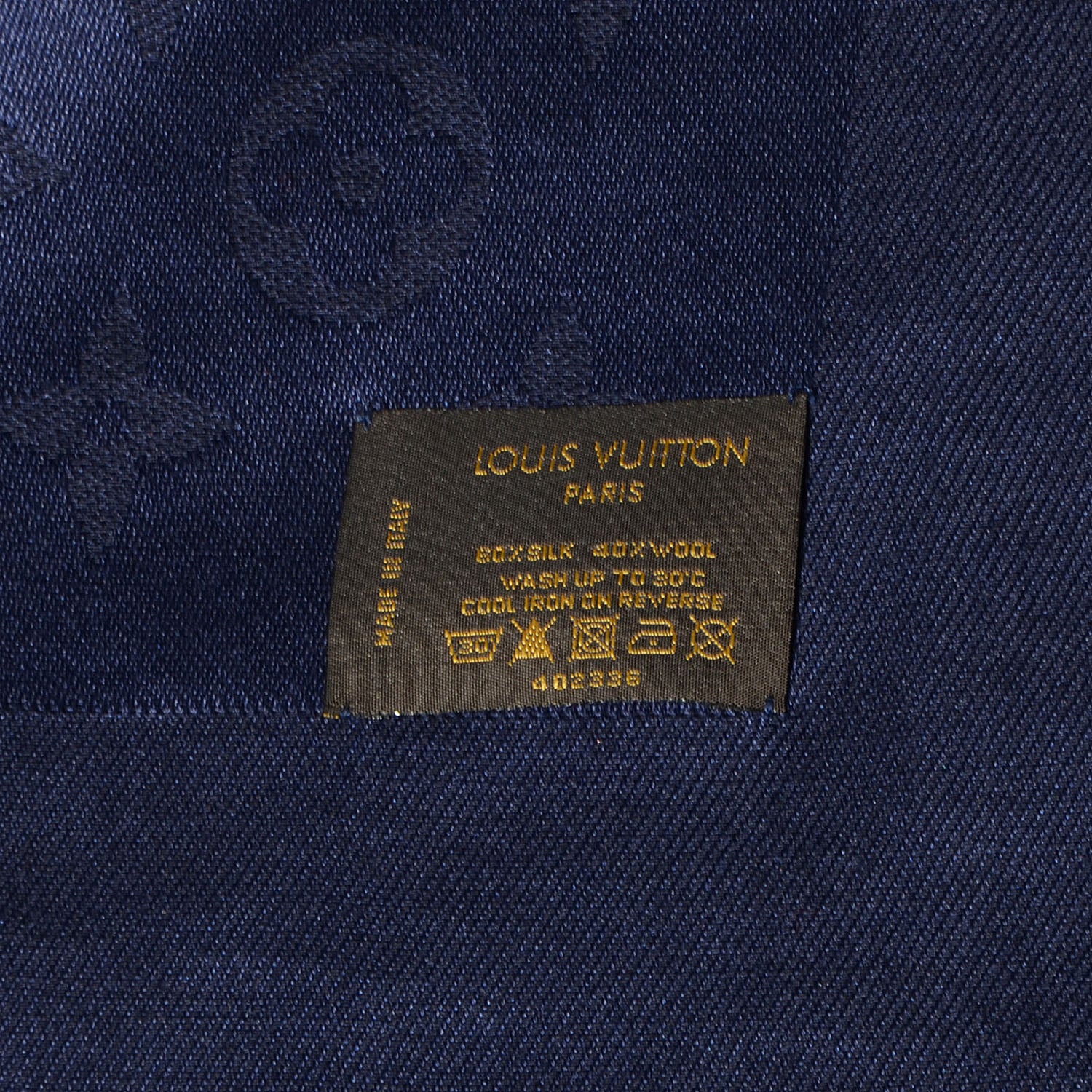 Louis Vuitton Chale Monogram Plume Shawl Blue Nuit 5 of 5