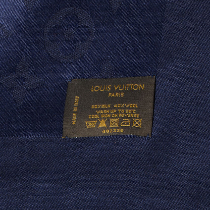 Louis Vuitton Chale Monogram Plume Shawl Blue Nuit 5 of 5