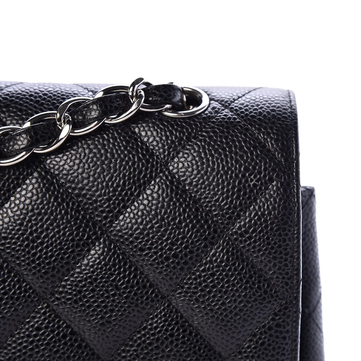 Caviar Quilted Maxi Double Flap Black