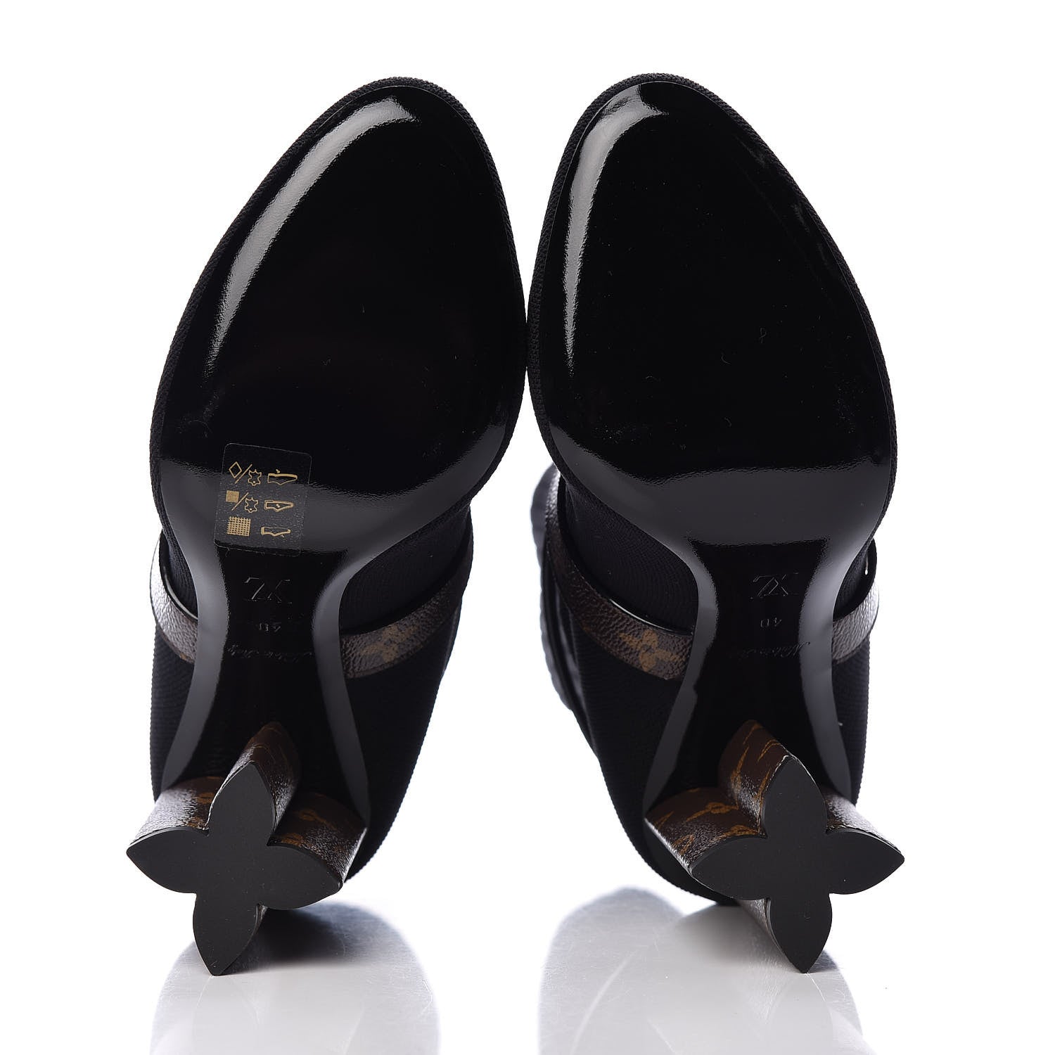 Louis Vuitton Monogram Stretch Fabric Silhouette Ankle Boots 40 Black 10 of 12