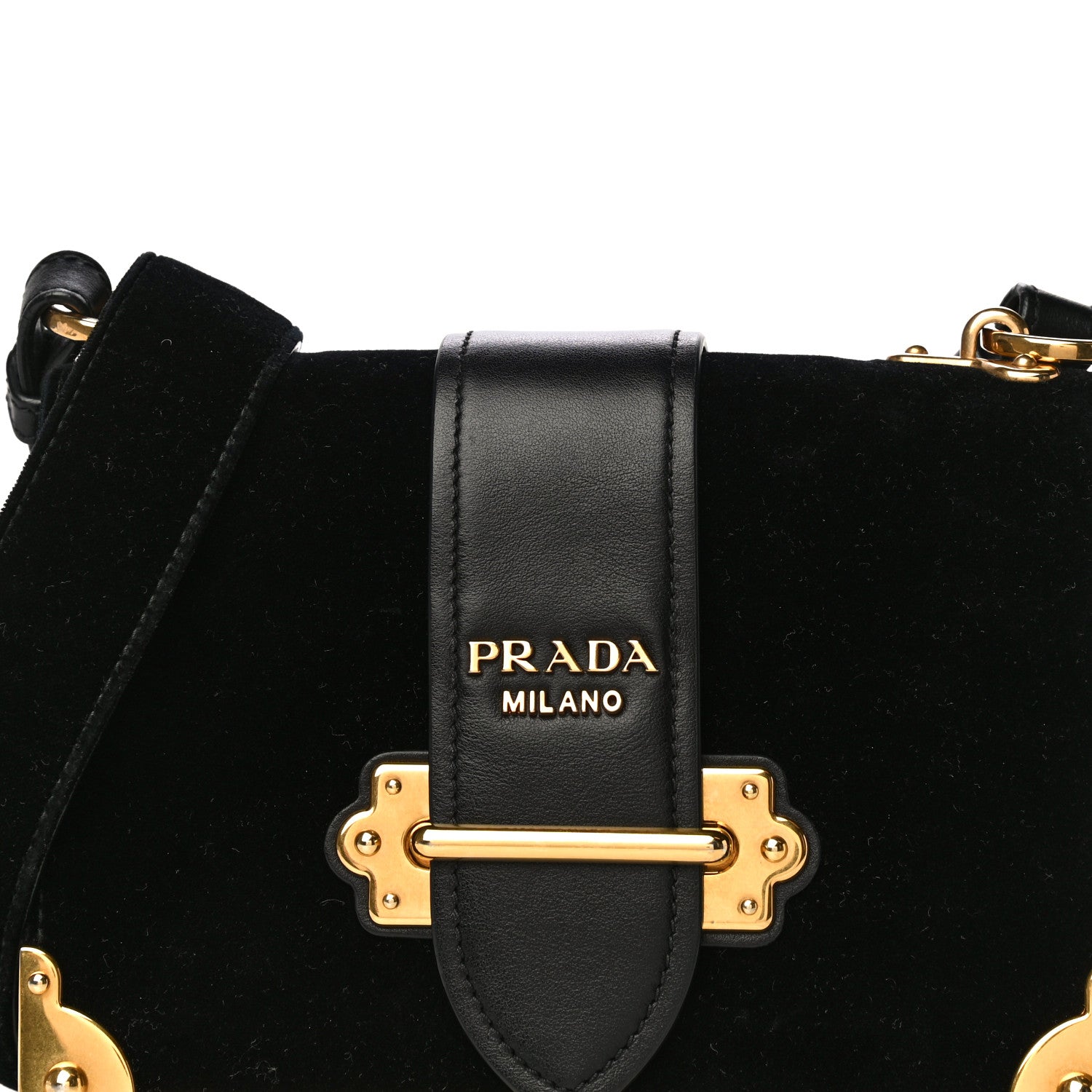 Prada Velvet City Calfskin Cahier Bag Black 7 of 13