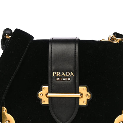 Prada Velvet City Calfskin Cahier Bag Black 7 of 13