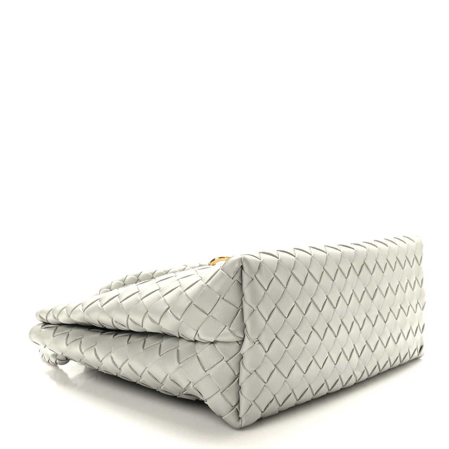 Nappa Intrecciato Medium Andiamo Shoulder Bag Agate Grey