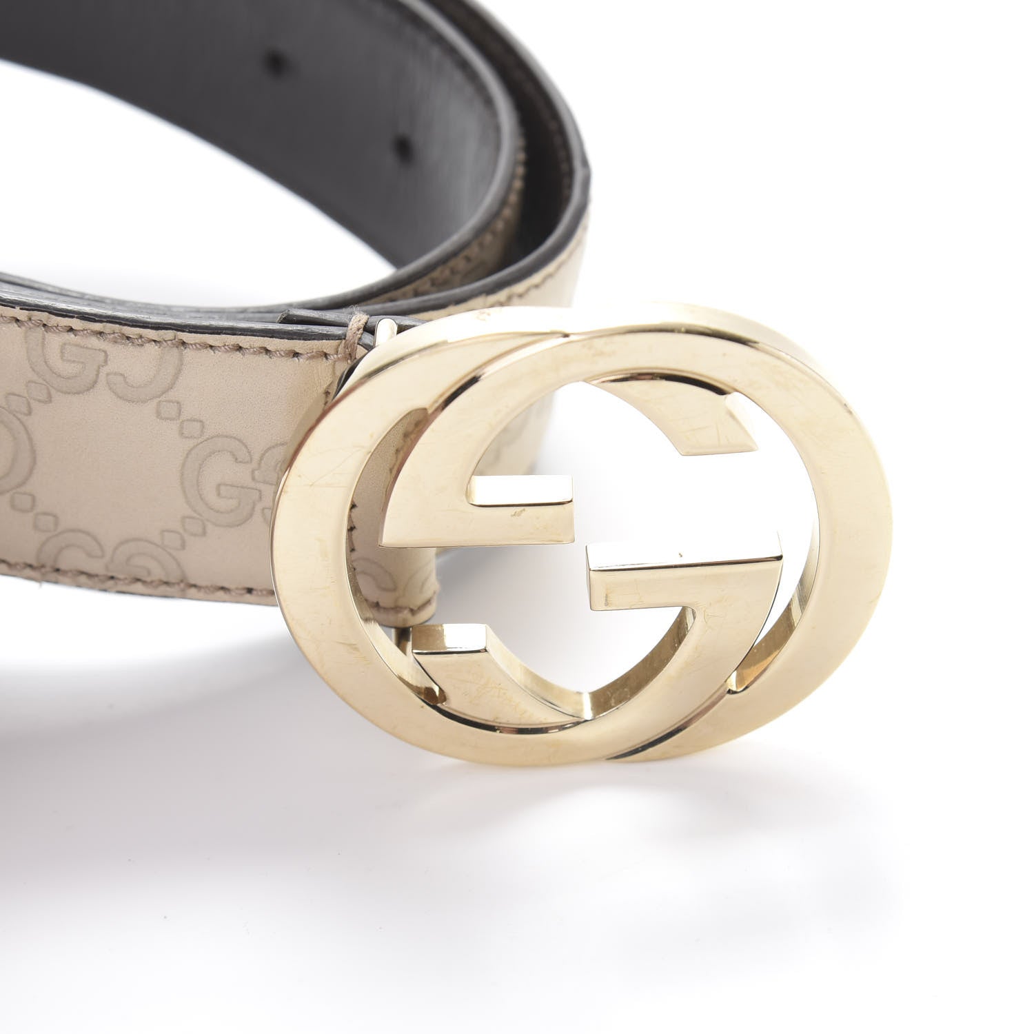 Gucci Guccissima Interlocking G 40mm Belt 80 32 Off White 9 of 9