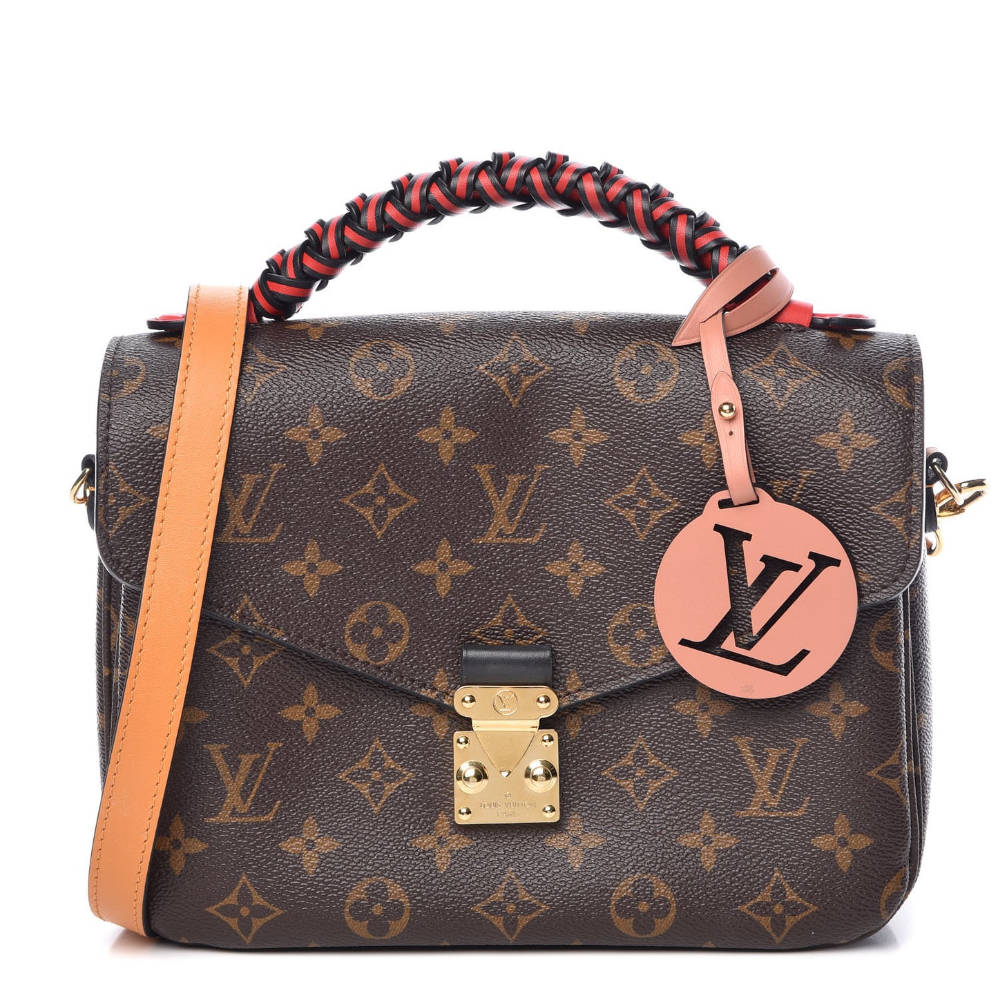 Monogram Braided Pochette Metis Coquelicot