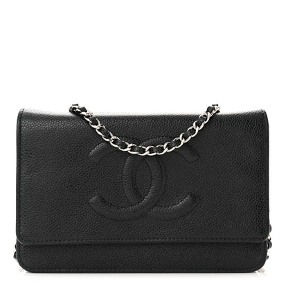 Chanel Caviar Timeless CC Wallet on Chain WOC Black 1 of 12