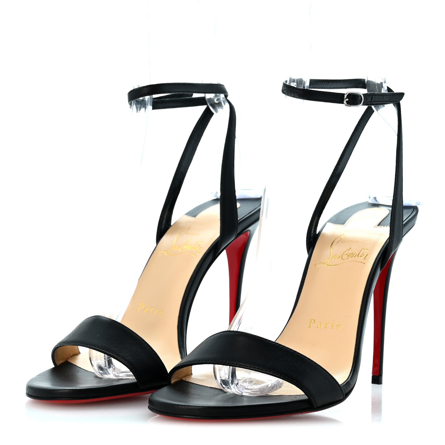 Christian Louboutin Nappa Loubi Girl 100 Sandals  38 Black 4 of 9