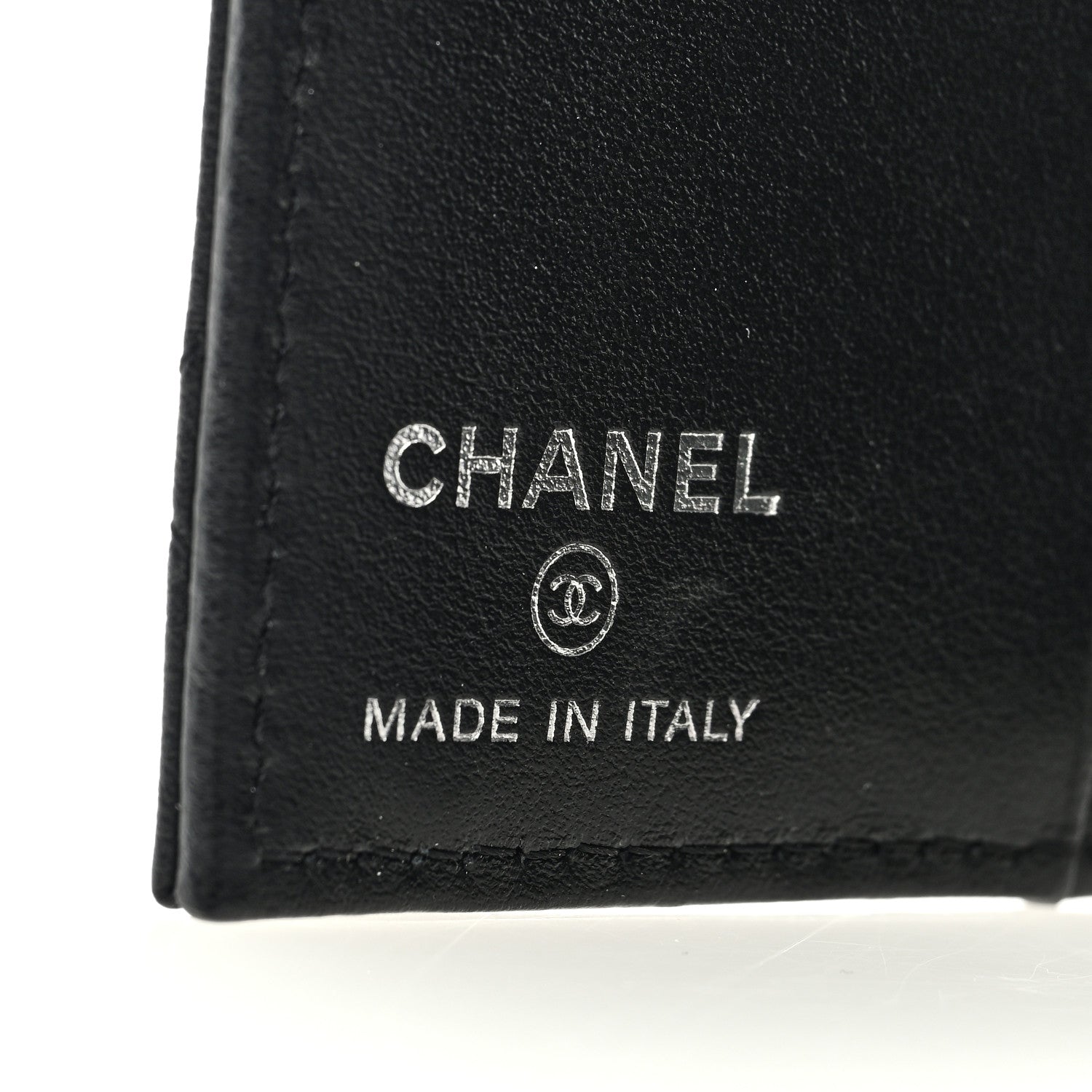Chanel Grained Calfskin Quilted Card Holder Wallet So Black 6 of 6