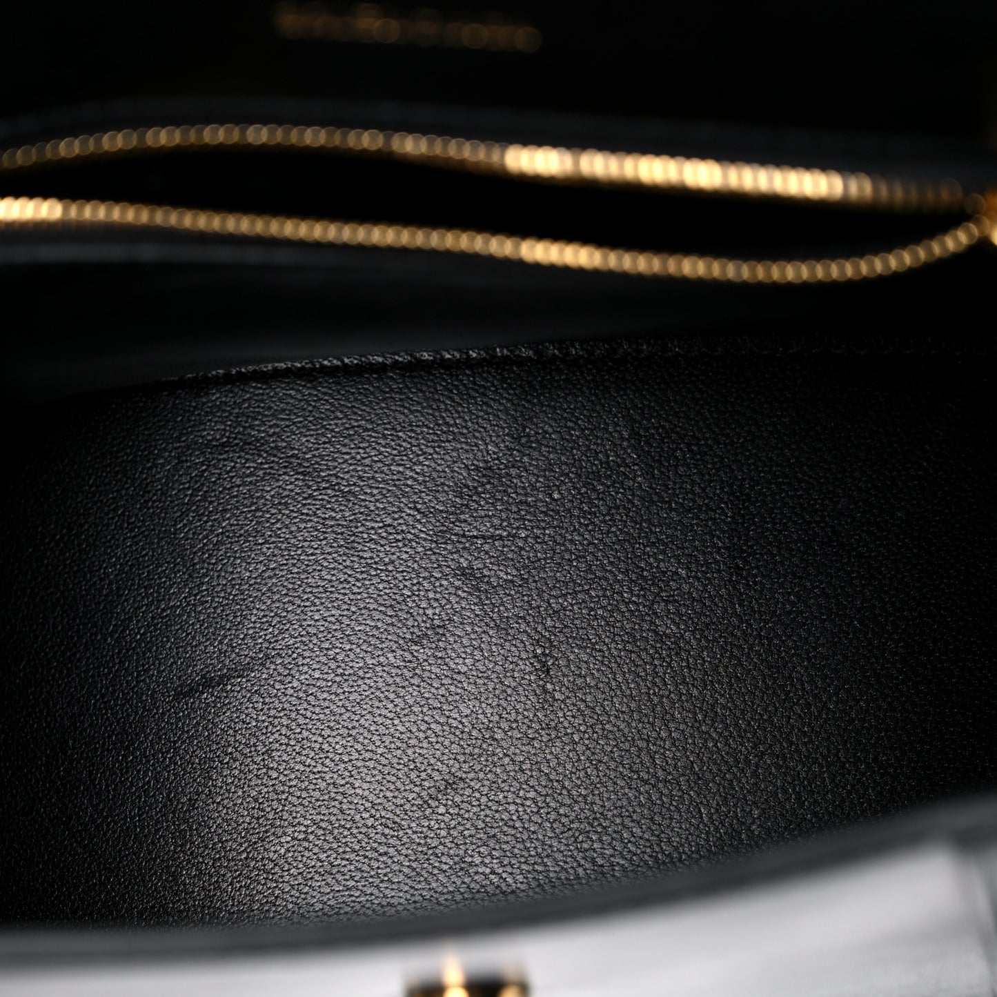 Shiny Box Calfskin Small Hourglass Top Handle Bag Black