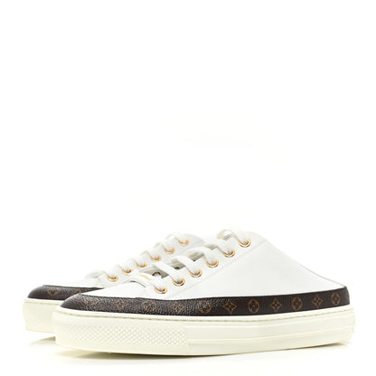 Louis Vuitton Monogram Womens Stellar Open Back Sneakers 35 White 3 of 9