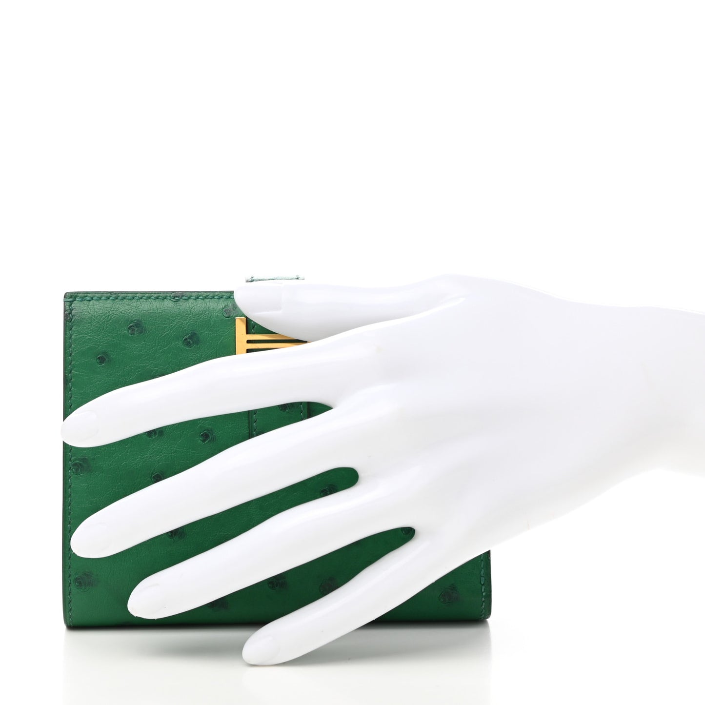 Ostrich Bearn Compact Wallet Vert Vertigo