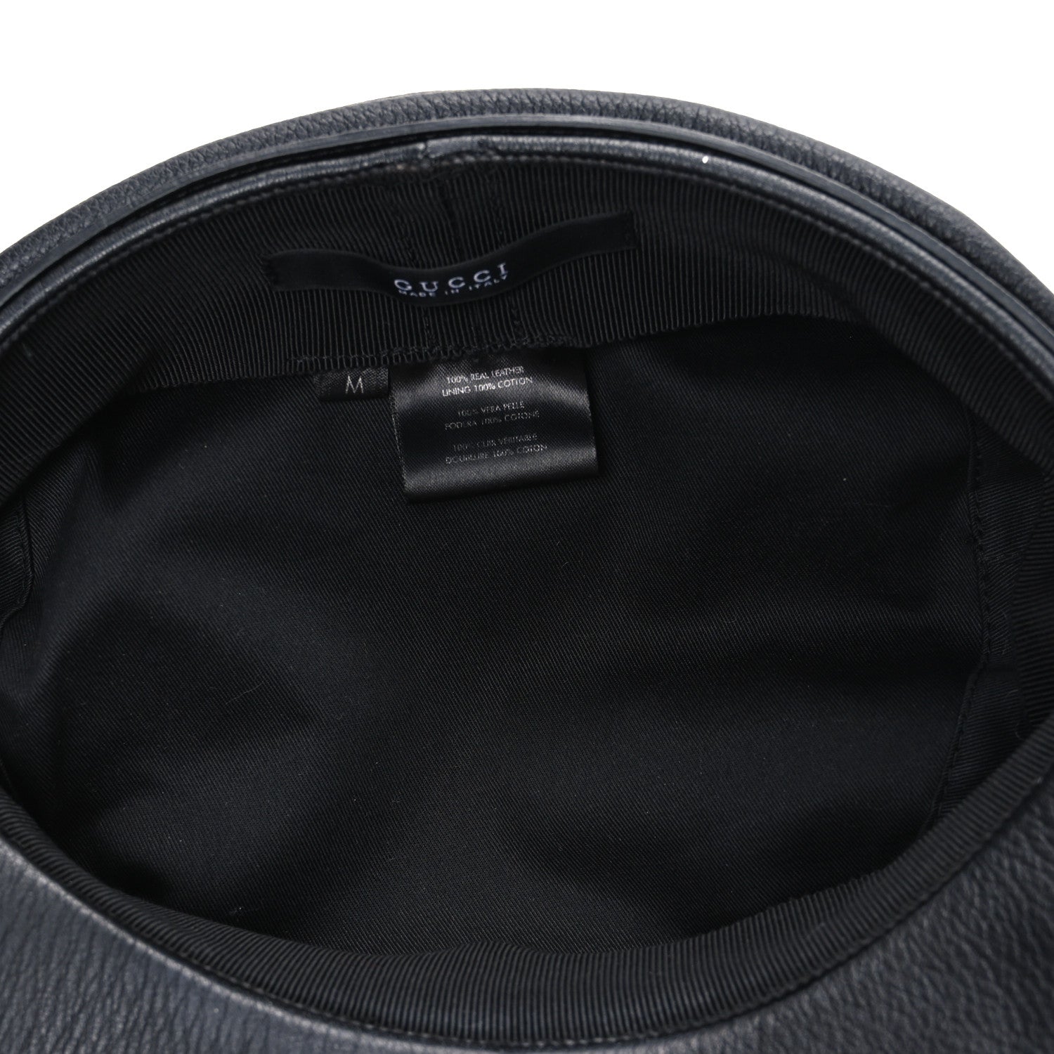 Gucci Calfskin Newsboy Hat M Black 7 of 9