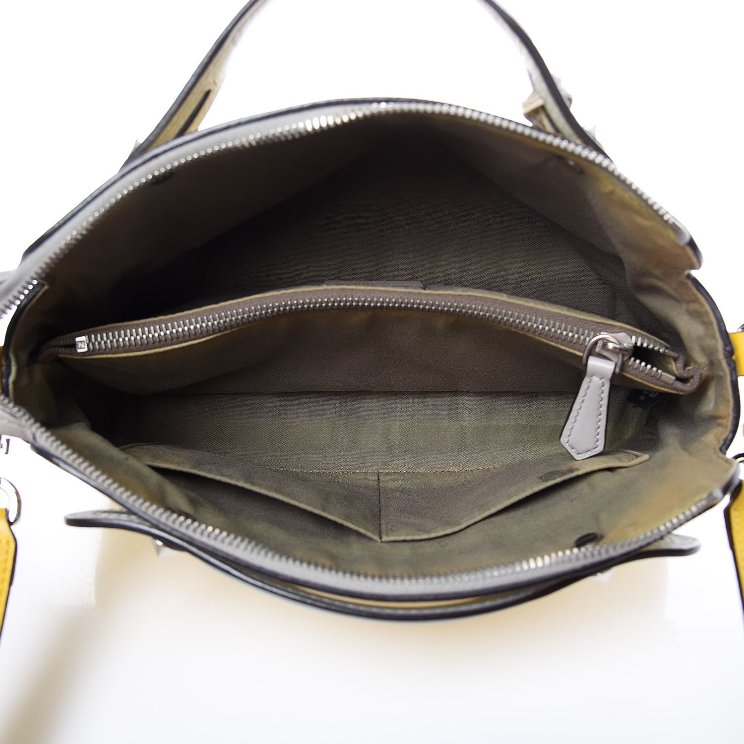 Fendi Vitello Dolce 4 Color Medium By The Way Boston Bag Yellow Multicolor 5 of 17