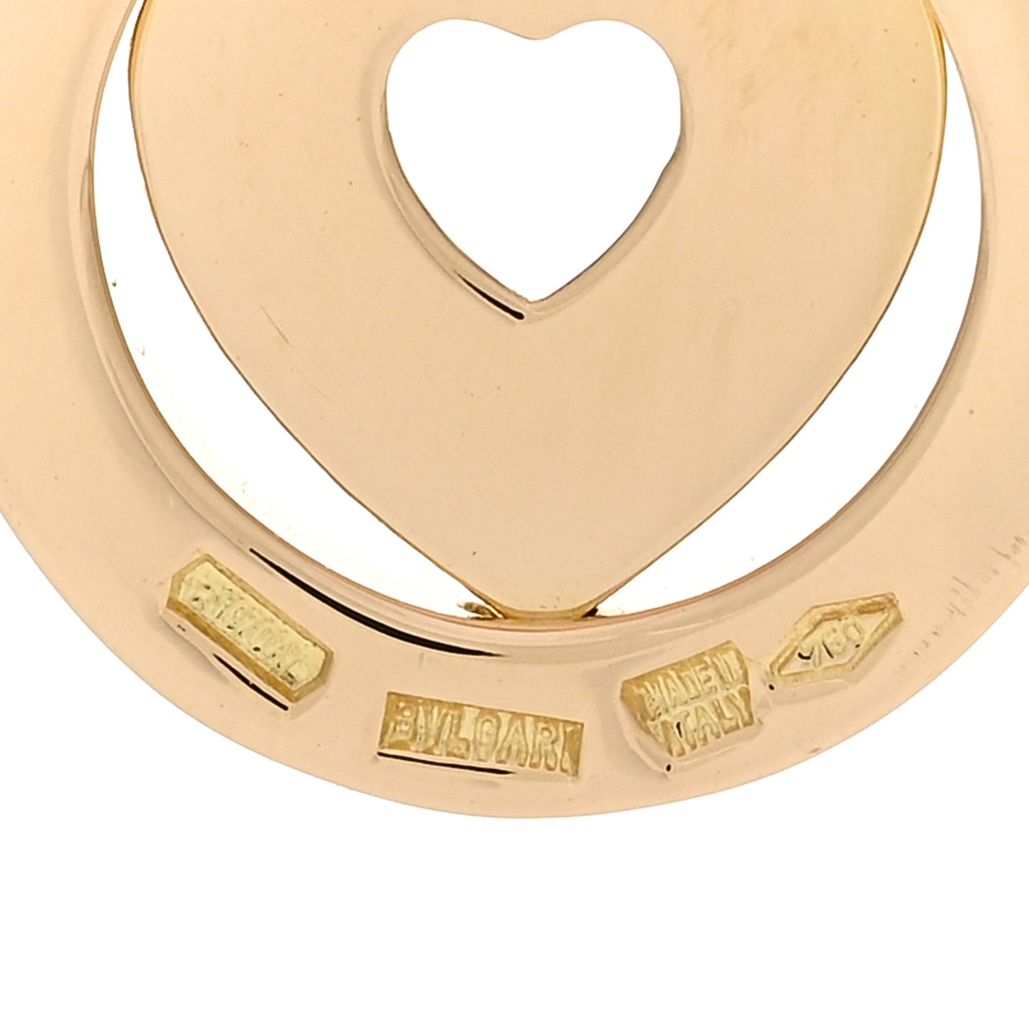 18K Yellow Gold Tondo Heart Charm