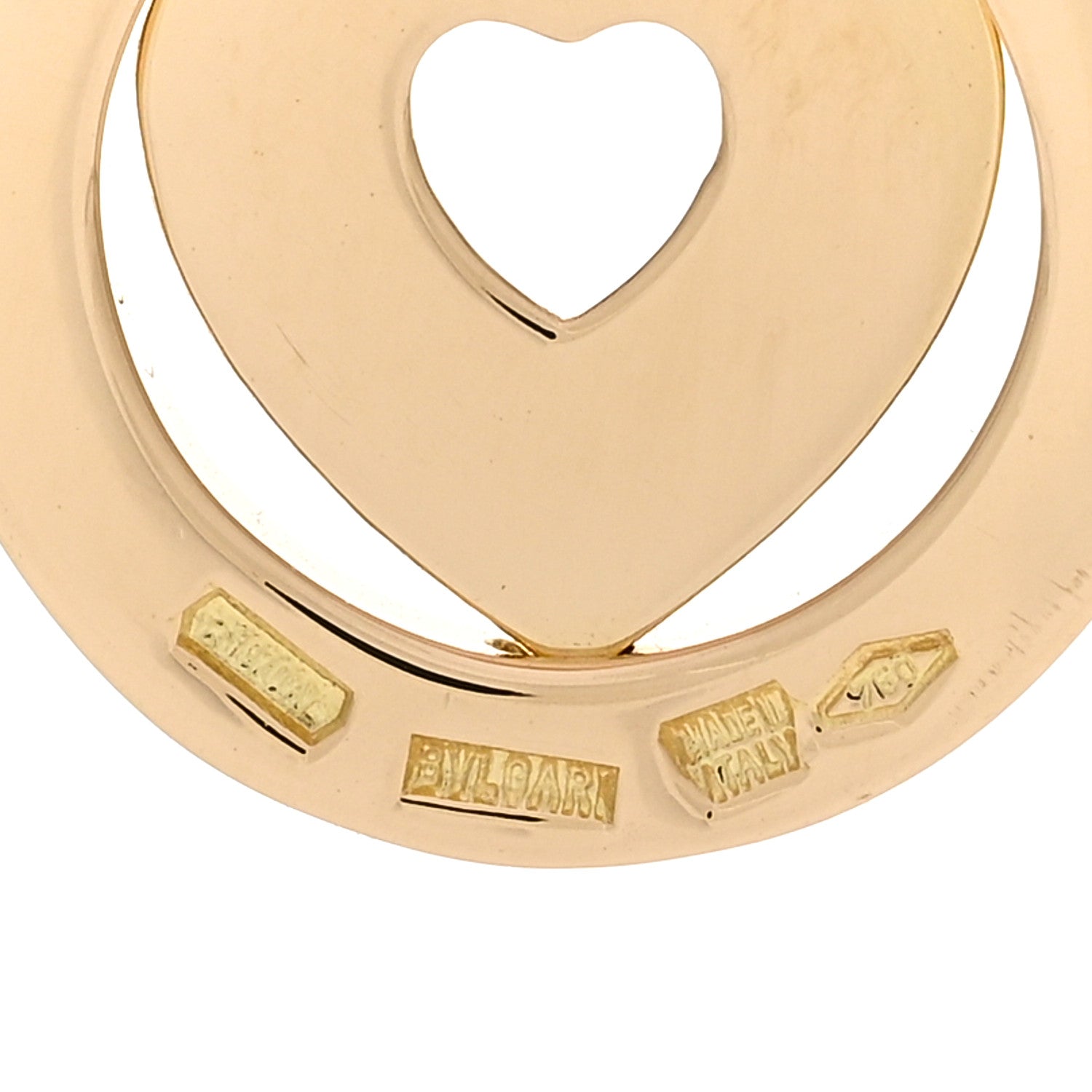 Bulgari 18K Yellow Gold Tondo Heart Charm 3 of 3