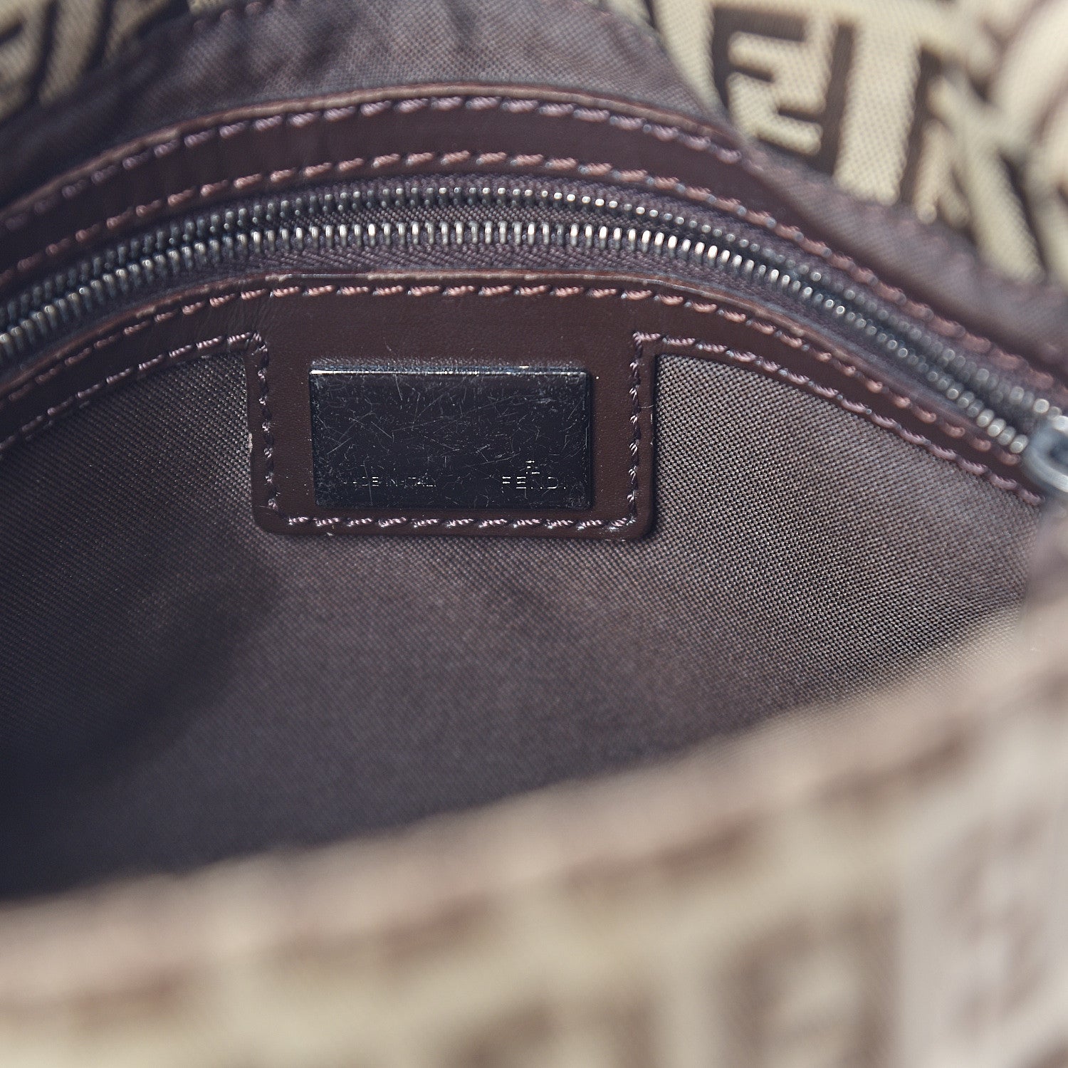Fendi Zucchino Mama Baguette Brown 5 of 7