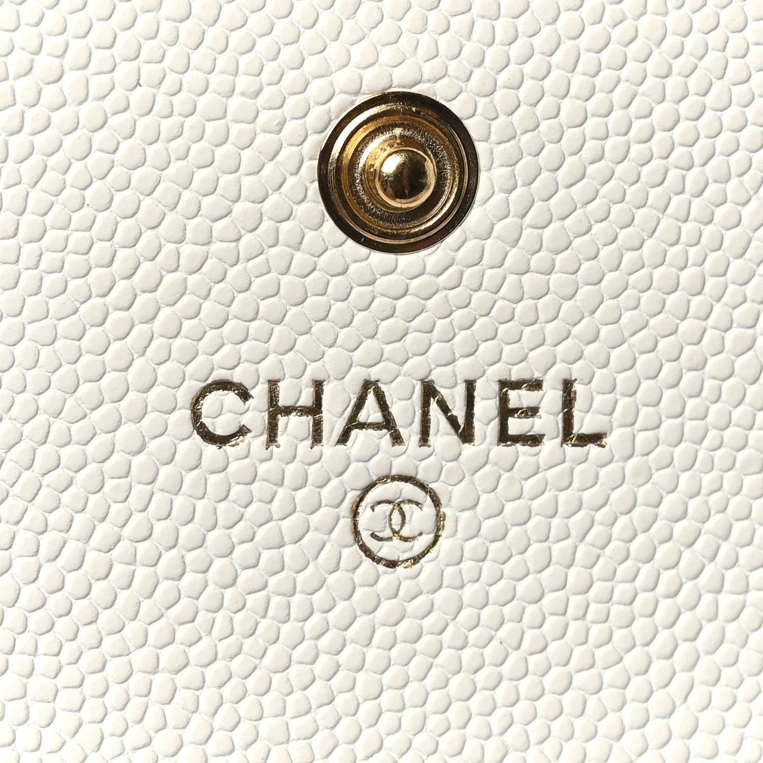 Chanel Caviar Quilted Enamel Coco Casino Flap Card Holder Wallet White 5 of 8