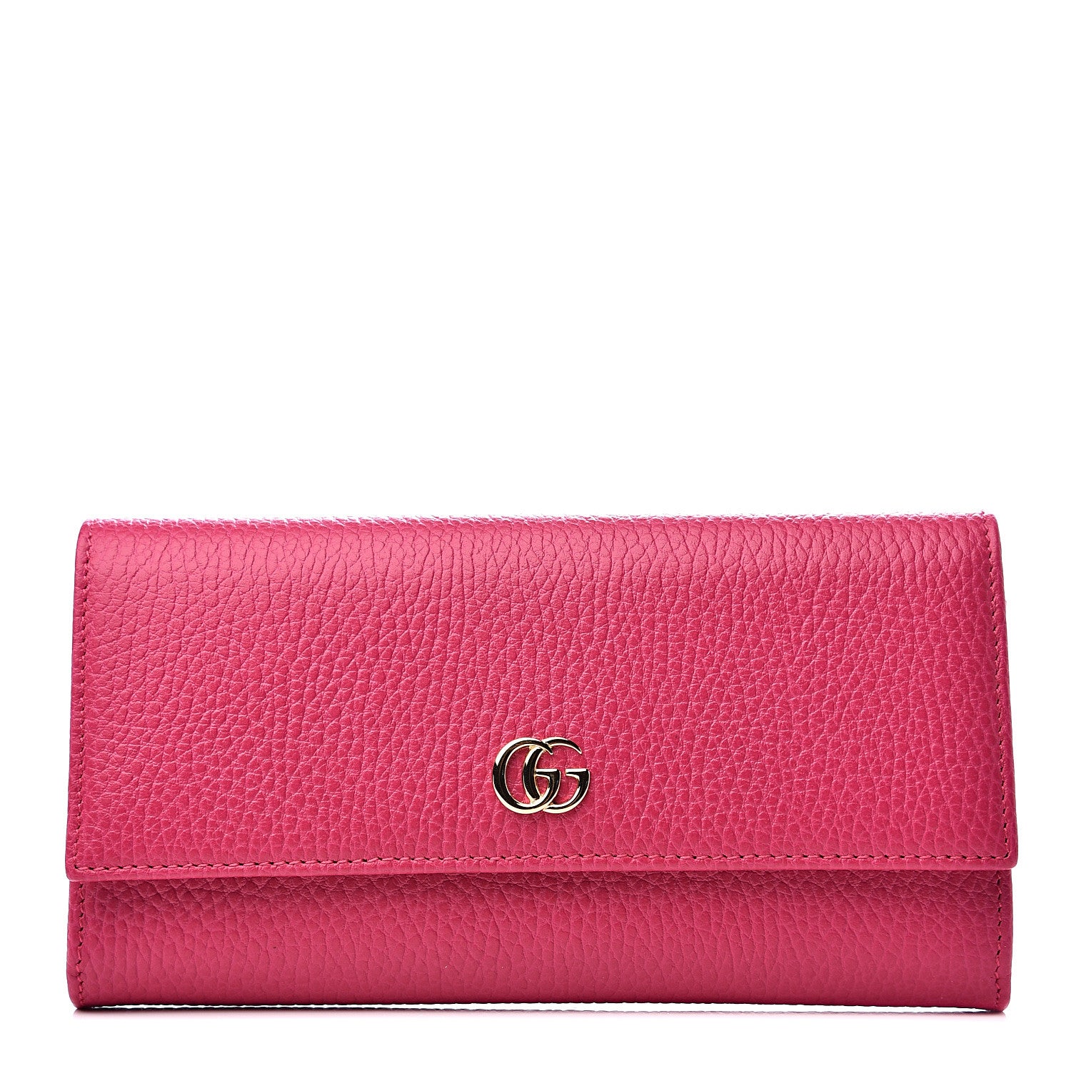 Gucci Dollar Calfskin GG Marmont Continental Wallet Box Pink 1 of 6
