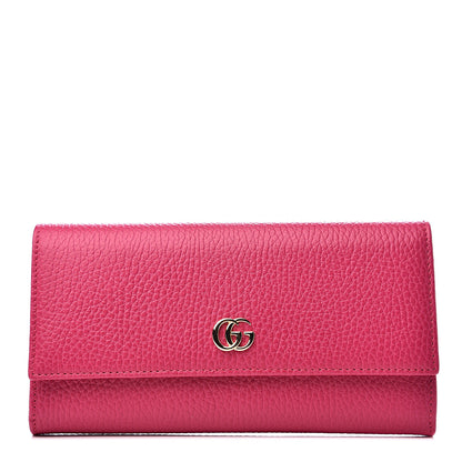 Gucci Dollar Calfskin GG Marmont Continental Wallet Box Pink 1 of 6