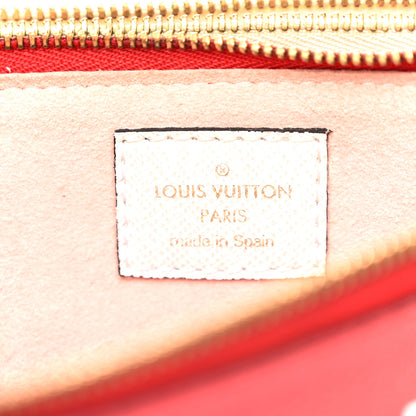 Louis Vuitton Monogram Giant Double Zip Pochette Rouge 8 of 11
