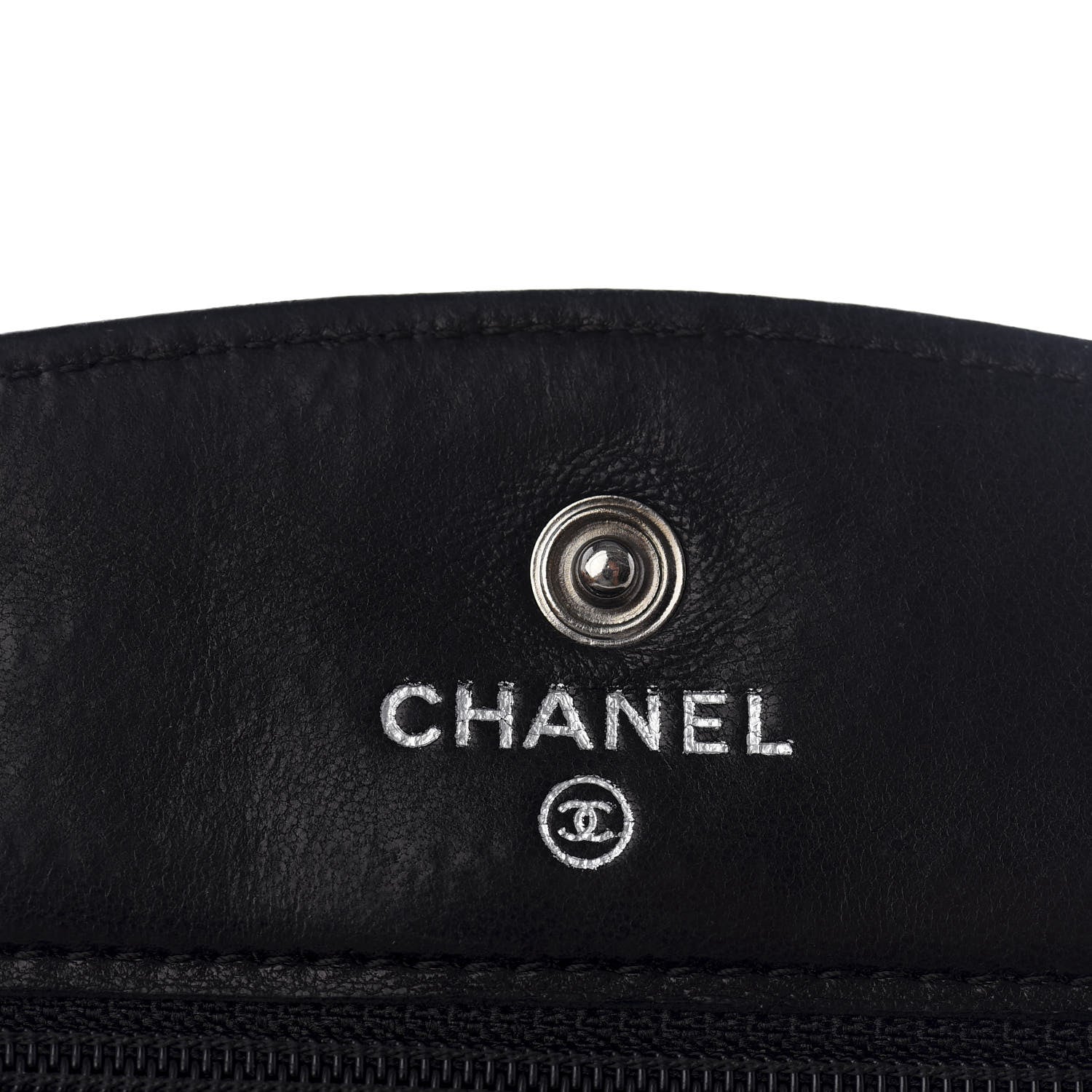 Chanel Caviar Timeless CC Wallet On Chain WOC Black 5 of 11