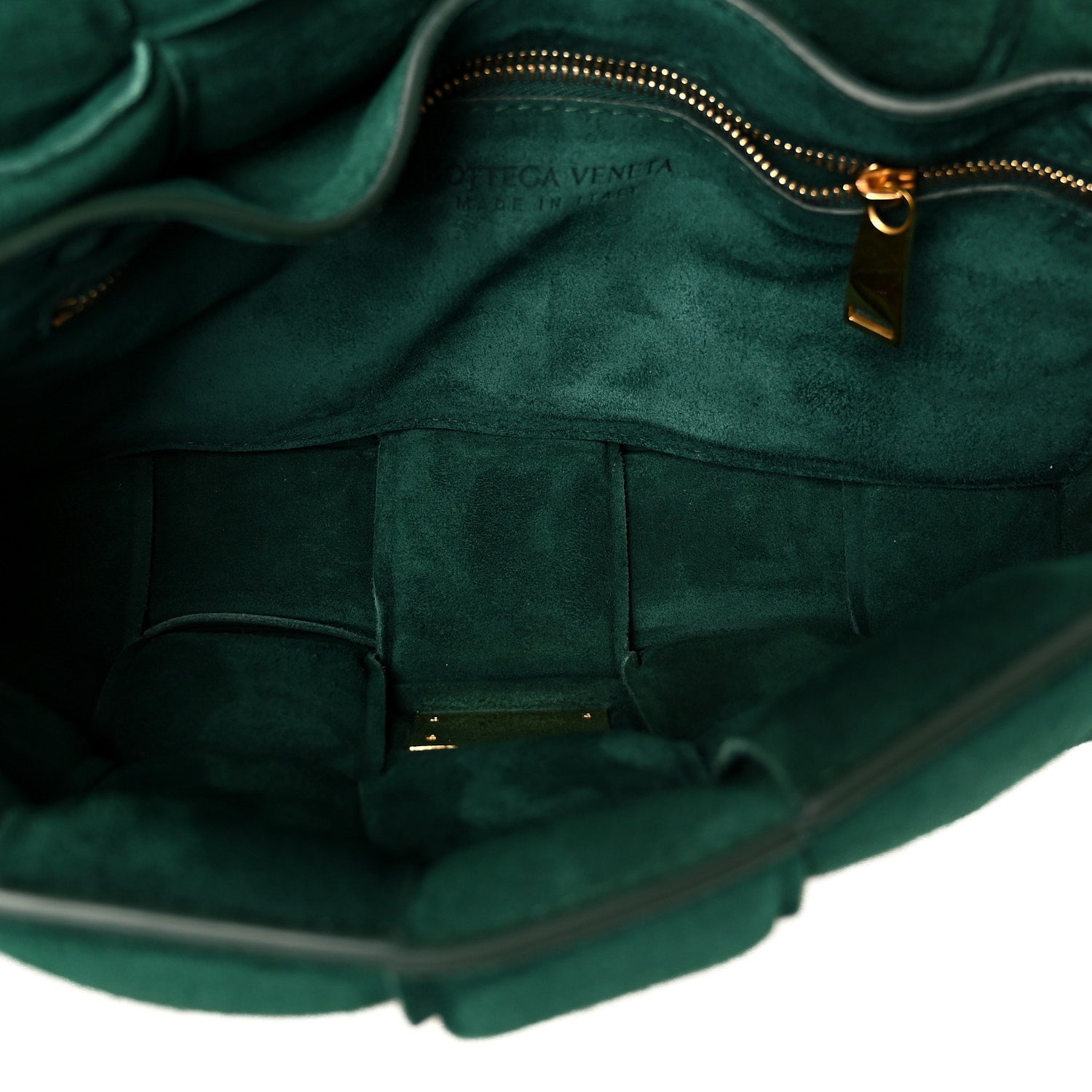 Bottega Veneta Suede Maxi Intrecciato Padded Chain Cassette Crossbody Bag Emerald Green 5 of 12