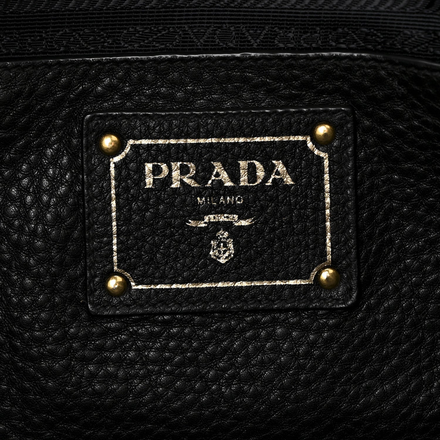 Prada Vitello Daino Side Pocket Tote Black 6 of 9