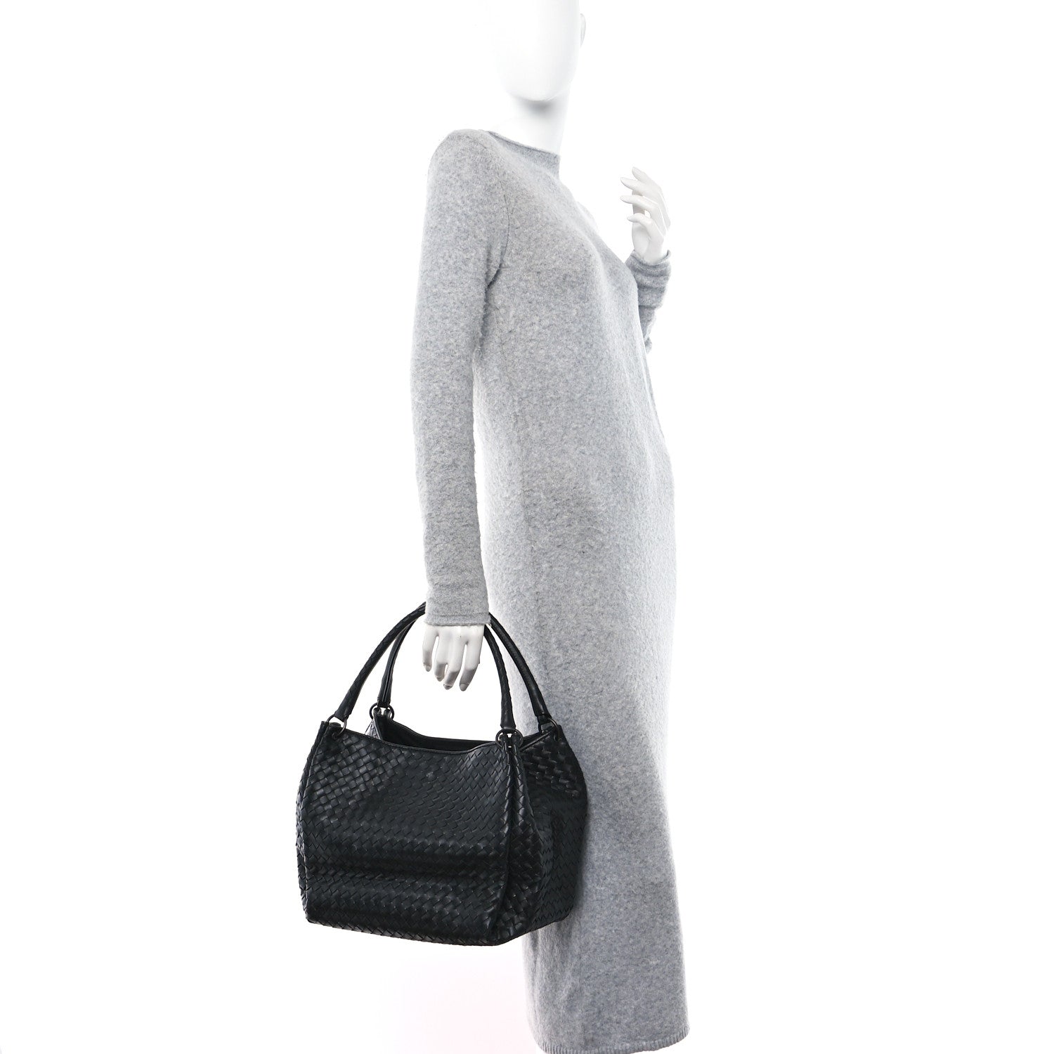 Bottega Veneta Nappa Intrecciato Parachute Bag Black 2 of 12