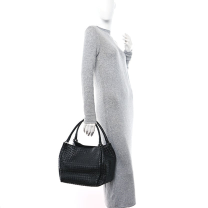 Bottega Veneta Nappa Intrecciato Parachute Bag Black 2 of 12
