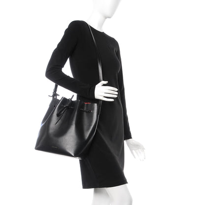 Mansur Gavriel Vegetable Tanned Calfskin Bucket Bag Black Flamma 2 of 13