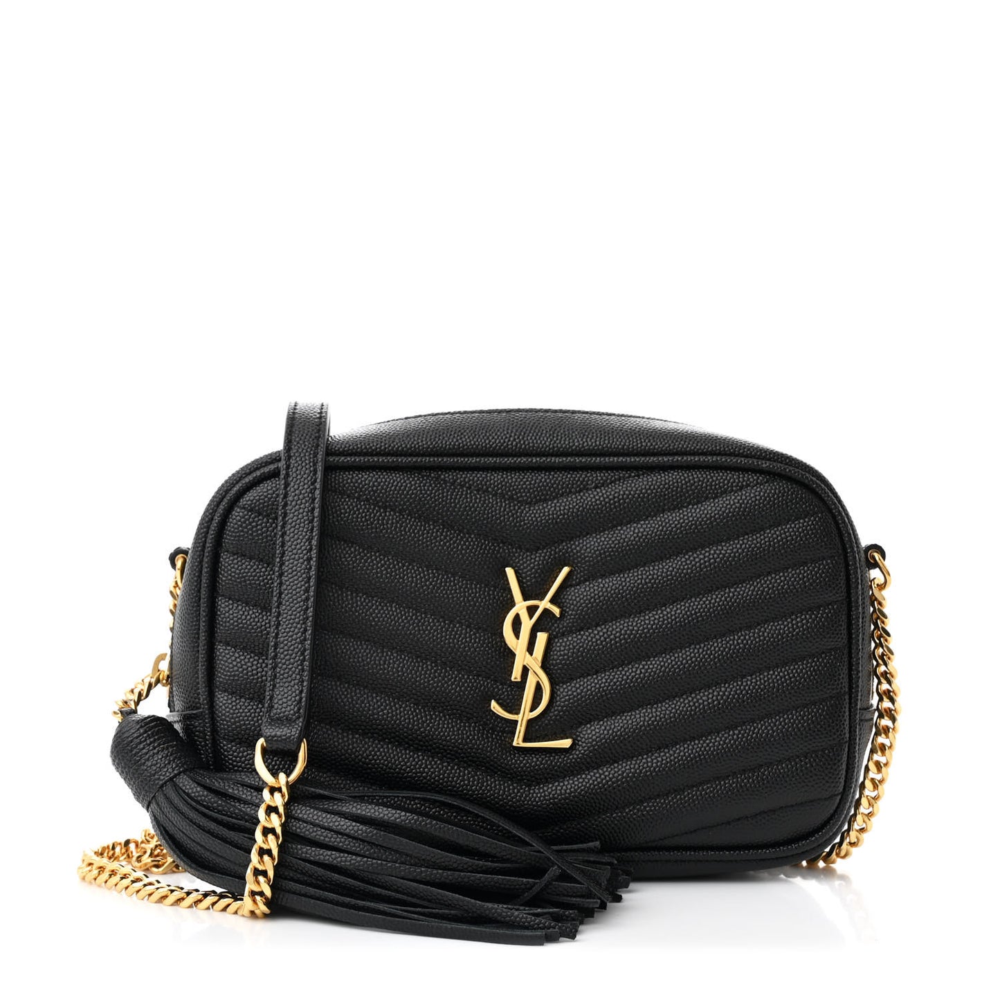 Grain De Poudre Matelasse Monogram Mini Lou Camera Bag Black
