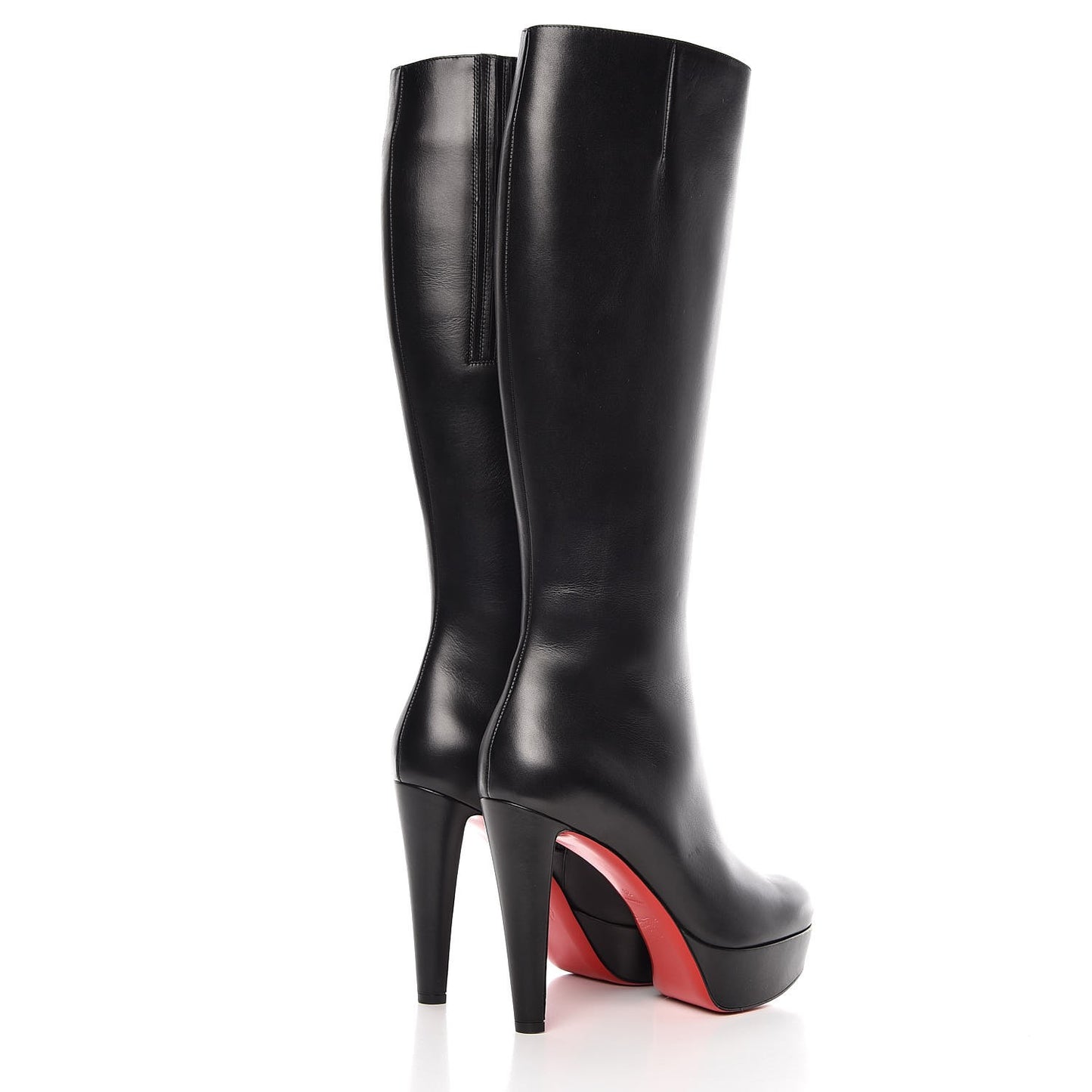 Shiny Calfskin Lady 120 Boot 39 Black