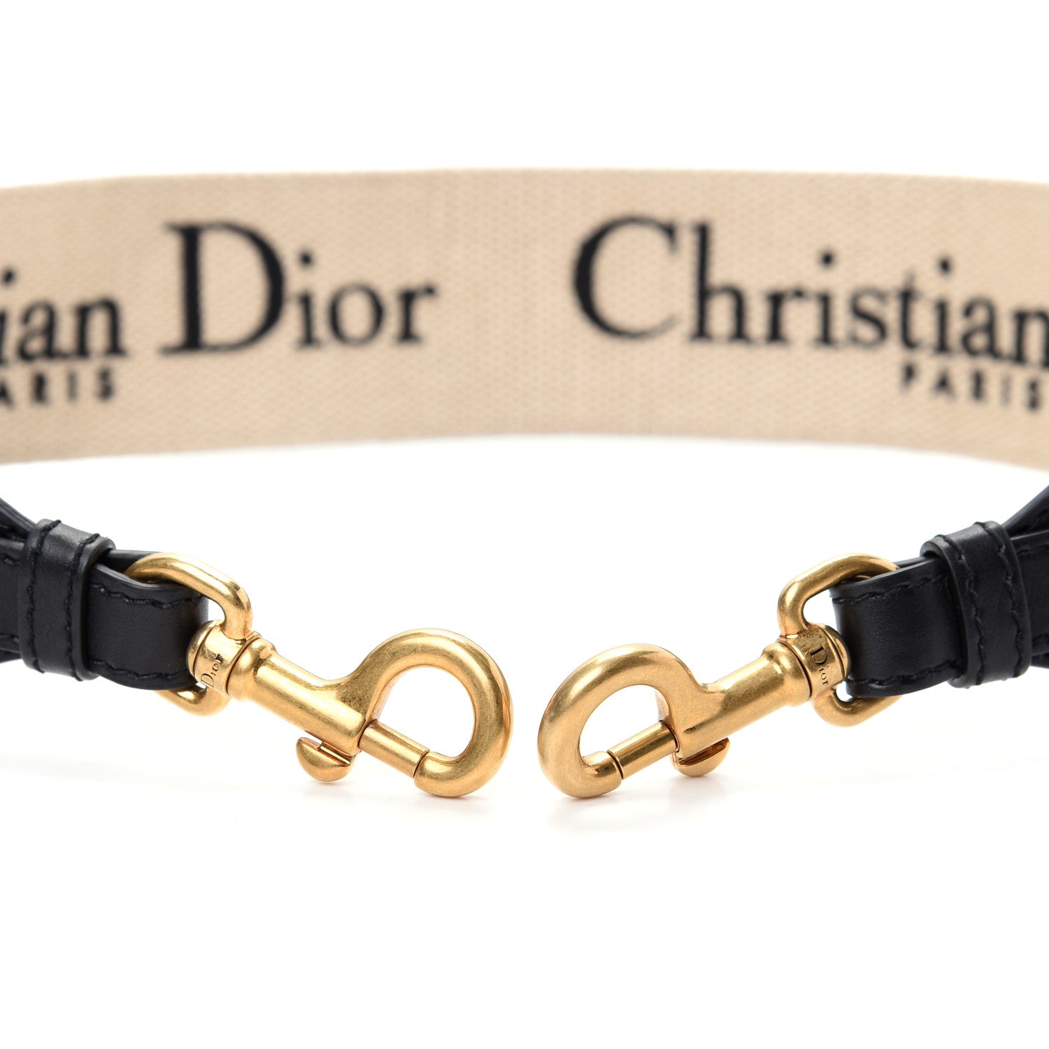 Christian Dior Canvas Embroidered Shoulder Strap Blue 3 of 6
